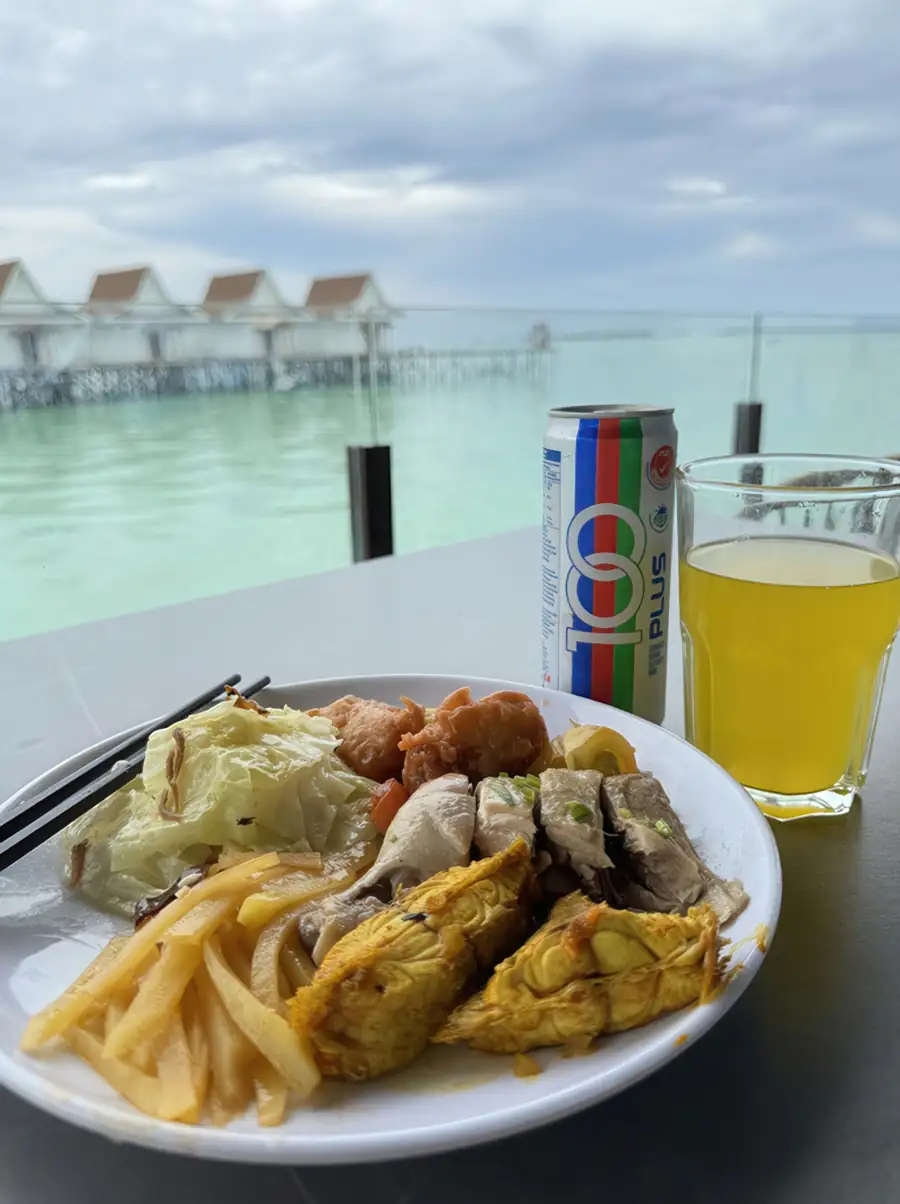 Close up of fresh food on the hotel buffet table at Sicily Resort
