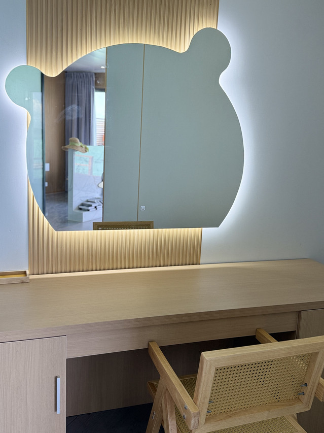Modern room at Sicily Hotel in the Celebes Sea with spacious vanity