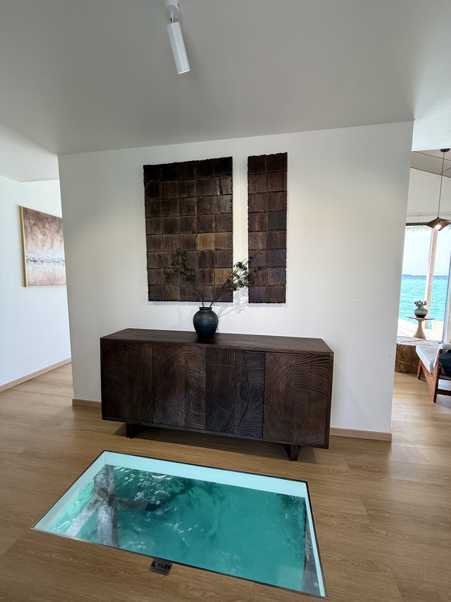 Tranquil overwater bedroom at Sicily Resort near Bum Bum Island